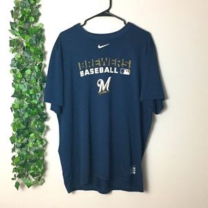 Dri-Fit NIKE Navy blue sz XL Brewers baseball